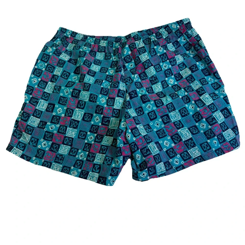 Pierre Cardin‎ Swim Trunks Men Large Multicolor Excellent 90s Tribal Vaporwave